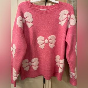 Pink Bow Sweater